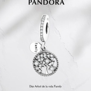 Charm estilo Pandora Arbol de la Vida Family- Plata ley 925