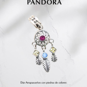 Charm estilo Pandora Atrapa sueños piedras de colores- Plata ley 925