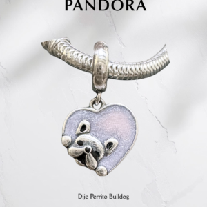 Charm estilo Pandora Perrito Bulldog- Plata ley 925