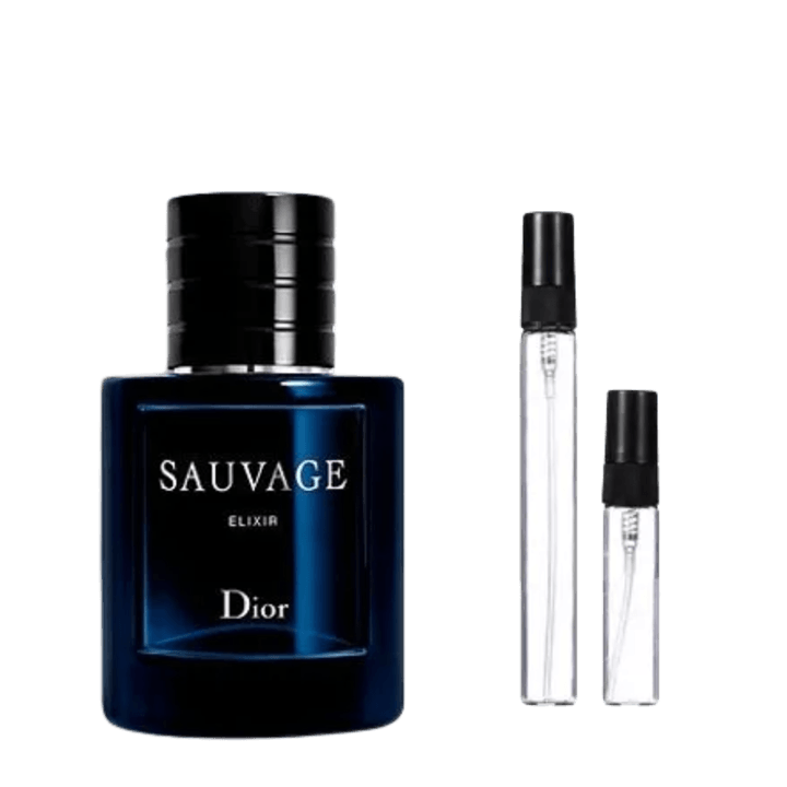 Sauvage Elixir de Dior en frasco y en decants de 5 y 10 ml
